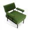 Mid-Century Italian Green Fabric and Metal Armchair, 1950s 7