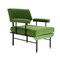 Mid-Century Italian Green Fabric and Metal Armchair, 1950s 6