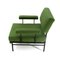 Fauteuil Mid-Century en Tissu Vert et en Métal, Italie, années 50 3