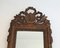 Antiker französischer Spiegel mit vergoldetem & lackiertem Holzrahmen 12