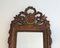 Antiker französischer Spiegel mit vergoldetem & lackiertem Holzrahmen 11