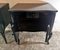 Antique Black Lacquered Wood Dressers, Set of 2 13