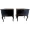 Antique Black Lacquered Wood Dressers, Set of 2 21