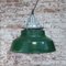Mid-Century British Green Enamel and Cast Iron Pendant Lamp 6