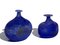 Vases en Verre de Murano Bleu par Gino Cenedese, 1960s, Set de 2 2