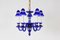 Czechoslovakian Blue Glass Chandelier, 1940s 10