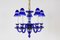 Czechoslovakian Blue Glass Chandelier, 1940s 6