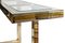 Vintage Italian Brass, Chrome, and Glass Console Table 2