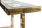Vintage Italian Brass, Chrome, and Glass Console Table, Image 2