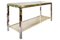 Vintage Metal and Glass Console Table 2