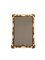 Mid-Century Gilded Iron Mirror with Floral Decor, Image 1