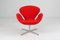 Red Swan Armchair by Arne Jacobsen for Fritz Hansen, 1950s 2