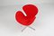 Roter Swan Sessel von Arne Jacobsen für Fritz Hansen, 1950er 5