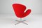 Red Swan Armchair by Arne Jacobsen for Fritz Hansen, 1950s, Image 3