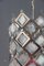 Lámpara de techo de acero y cristal de Murano, años 70, Imagen 6