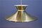 Danish Brass Ceiling Lamp, 1970s 4