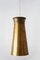 Lámpara colgante alemana Mid-Century de latón, años 50, Imagen 14
