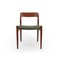 Vintage Model 75 Dining Chairs by Niels Otto Møller for J.L. Møllers, 1960s, Set of 4, Image 6