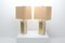 Brass and Travertine Table Lamp by George Matthias, 1970s, Image 10