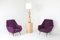 Purple Armchairs by Ico Luisa Parisi, 1950s, Set of 2 5