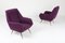 Fauteuils Violets par Ico Luisa Parisi, 1950s, Set de 2 3