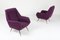 Purple Armchairs by Ico Luisa Parisi, 1950s, Set of 2 3