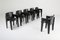 Black Oak and Leather Dining Chairs from Arco, 1980s, Set of 6 2