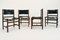 Wooden and Leather Dining Chairs, 1960s, Set of 4, Image 5