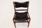 Wooden and Leather Dining Chairs, 1960s, Set of 4, Image 6