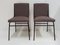 Französische Mid-Century Stühle aus Stahl & Stoff, 1950er, 2er Set 8