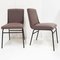 Französische Mid-Century Stühle aus Stahl & Stoff, 1950er, 2er Set 1