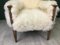 Vintage Sessel mit Bezug aus Schafsfell von Parker Knoll 8
