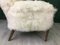 Vintage Sessel mit Bezug aus Schafsfell von Parker Knoll 10