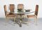 Mesa de comedor de latón y acero cromado, años 70, Imagen 8