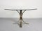 Brass and Chromed Steel Dining Table, 1970s 1