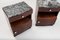 Vintage Art Deco Rosewood and Marble Nightstands, Set of 2 2