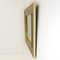 Vintage Square Brass Framed Two-Toned Mirror 5