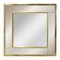 Quadratischer Vintage Spiegel mit Messingrahmen und Zwei Rahmen 1