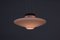 Lámpara colgante modelo UFO de vidrio opalino de Uno & Östen Kristiansson para Luxus, años 50, Imagen 7