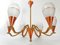 Mid-Century French Copper, Brass and Glass Chandelier, 1950s 1