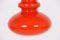 Danish Orange Red Glass Pendant Lamp, 1950s 3