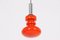 Danish Orange Red Glass Pendant Lamp, 1950s 2