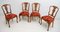 Antique Dutch Walnut and Maple Inlaid Dining Chairs, Set of 4 4