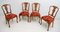 Antique Dutch Walnut and Maple Inlaid Dining Chairs, Set of 4, Image 4