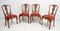 Antike niederländische Esszimmerstühle aus Nussholz & Ahorn mit Intarsien, 4er Set 1