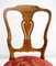 Antike niederländische Esszimmerstühle aus Nussholz & Ahorn mit Intarsien, 4er Set 6