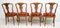 Antique Dutch Walnut and Maple Inlaid Dining Chairs, Set of 4 3