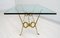 Mid-Century Italian Brass and Crystal Coffee Table, 1950s 7