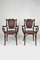 Antique Art Nouveau Bentwood and Leather Living Room Set from Fischel, Set of 5, Image 7