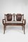 Antique Art Nouveau Bentwood and Leather Living Room Set from Fischel, Set of 5, Image 2